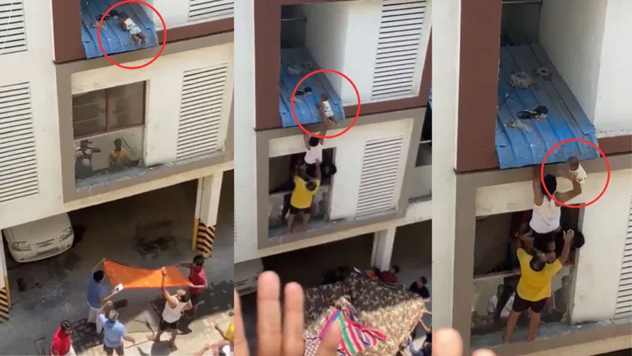 মায়ের কোল ফসকে দোতলার কার্নিশে ৮ মাসের শিশু! এরপর যা হলো… (দেখুন ভিডিও) - West Bengal News 24
