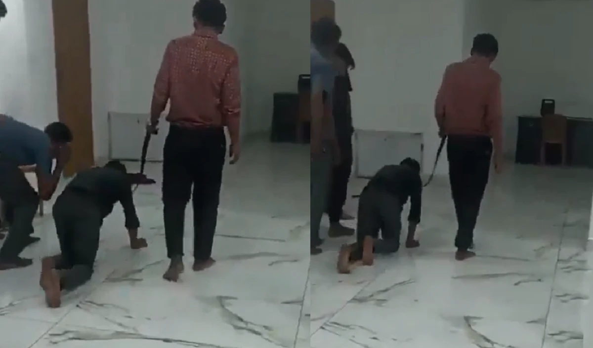 টার্গেট পূরণ হয়নি, কর্মীদের গলায় চেন বেঁধে অফিসে হামাগুড়ি! ভিডিও ভাইরাল হতেই শুরু তদন্ত। - West Bengal News 24