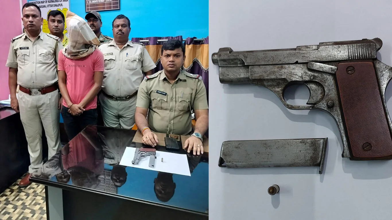 রায়গঞ্জ পুলিশের বড় সাফল্য: আগ্নেয়াস্ত্র-সহ গ্রেপ্তার যুবক, এলাকায় তীব্র চাঞ্চল্য - West Bengal News 24