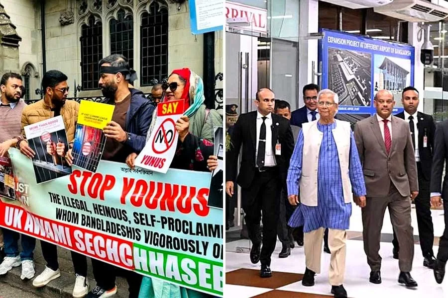 Muhammad Yunus : কালো পতাকা, ‘গো ব্যাক’ স্লোগানে লন্ডনে বিপাকে ইউনুস - West Bengal News 24