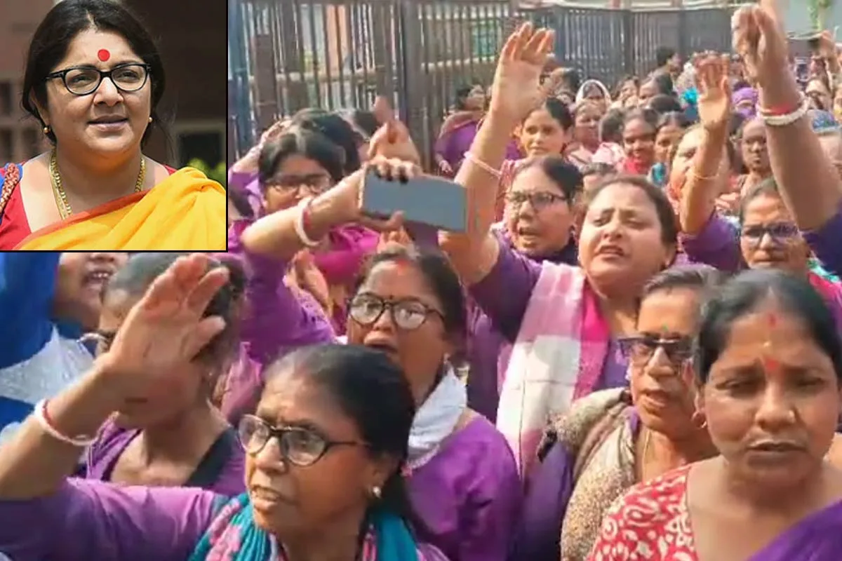 আশাকর্মীদের স্বাস্থ্যভবন অভিযানে উত্তাল কলকাতা, ‘রাজনীতি নয়’ স্লোগানে লকেটকে ‘গো ব্যাক’ - West Bengal News 24