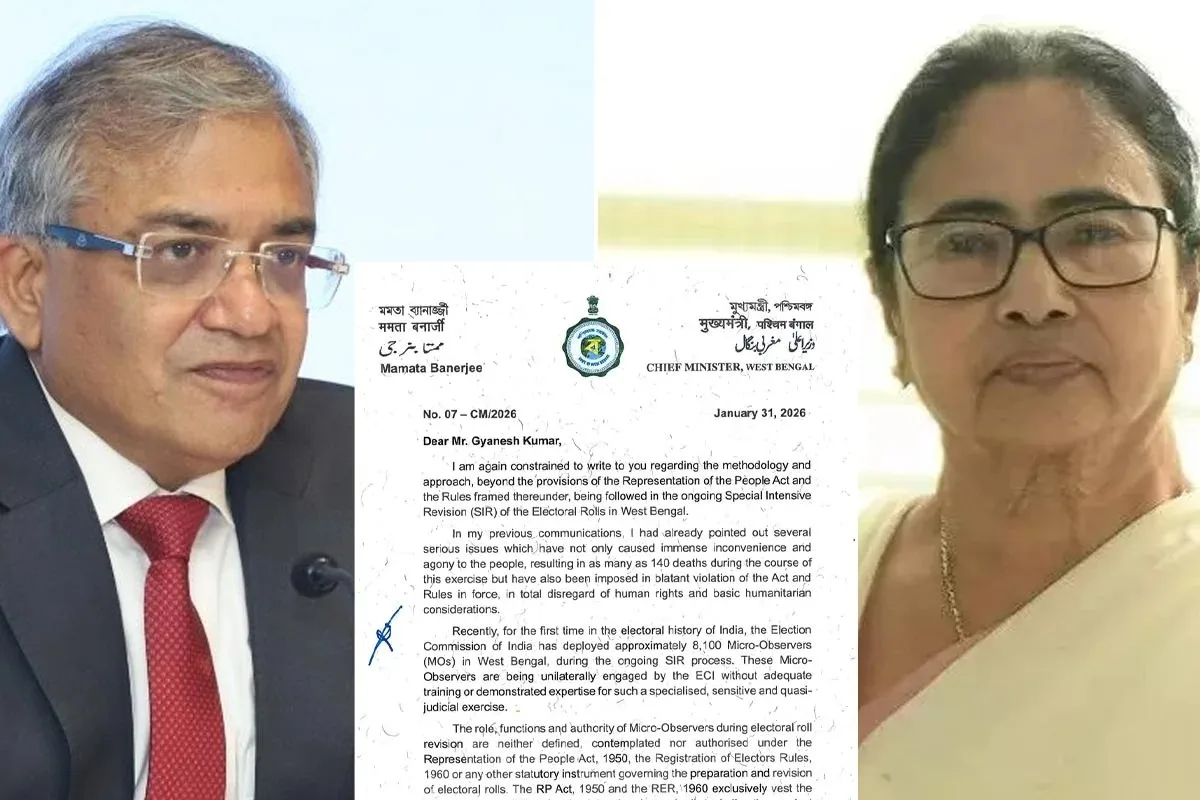 নিয়ম ভেঙে মাইক্রো অবজার্ভার নিয়োগের অভিযোগ, দিল্লি যাওয়ার আগে জ্ঞানেশকে চিঠিতে চাপ বাড়ালেন মমতা - West Bengal News 24
