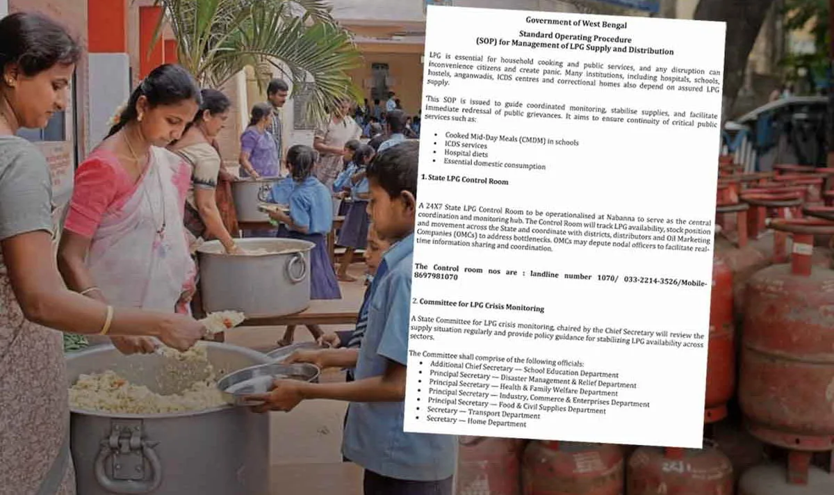 LPG Crisis : মধ্যপ্রাচ্যের যুদ্ধের প্রভাব, গ্যাস সরবরাহে নজরদারি বাড়াল রাজ্য – জারি ১০ দফা নির্দেশিকা - West Bengal News 24