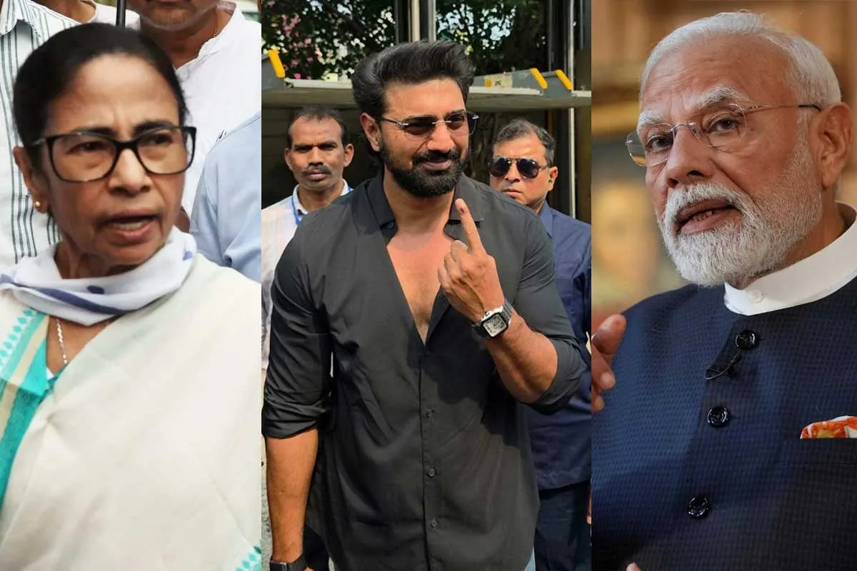 Collage of three people: left an older woman with glasses and a white scarf, center a bearded man in a black shirt gesturing with his finger, right an older man with a white beard in a dark suit looking toward the camera.