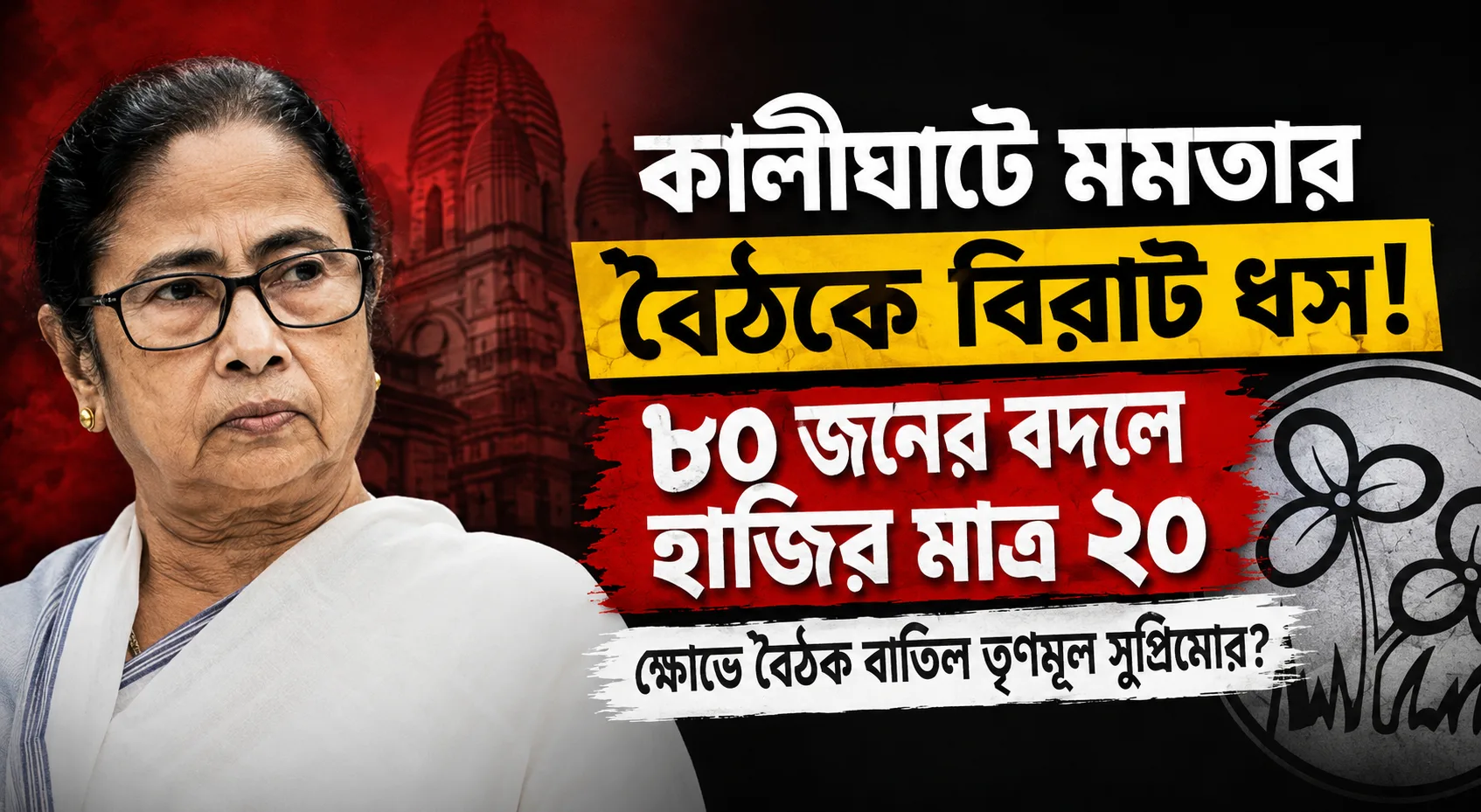 কালীঘাটে মমতার বৈঠকে বিরাট ধস! ৮০ জনের বদলে হাজির মাত্র ২০, ক্ষোভে বৈঠক বাতিল তৃণমূল সুপ্রিমোর? - West Bengal News 24 কালীঘাটে মমতার বৈঠকে বিরাট ধস! ৮০ জনের বদলে হাজির মাত্র ২০, ক্ষোভে বৈঠক বাতিল তৃণমূল সুপ্রিমোর? - West Bengal News 24
