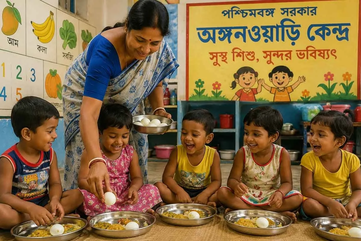 পাতে ডিম নিশ্চিত করতে উদ্যোগ! অঙ্গনওয়াড়িতে প্লেটপিছু বরাদ্দ বৃদ্ধির প্রস্তাব - West Bengal News 24