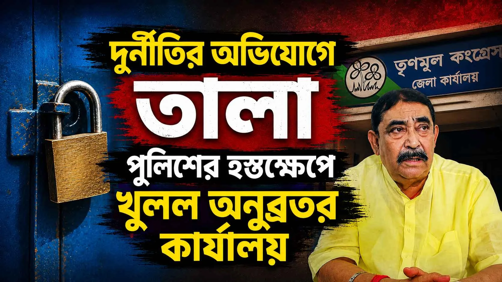 দুর্নীতির অভিযোগে তালা, পুলিশের হস্তক্ষেপে খুলল অনুব্রতর কার্যালয় - West Bengal News 24